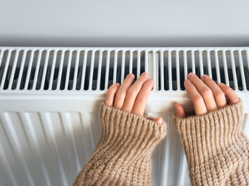 Girl,Wear,Woolly,Brown,Sweater,Warming,Cold,Hands,In,Front